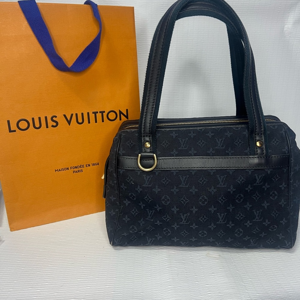 Louis Vuitton Black Denim Handbag